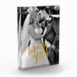 Bloque Para Fotos Caligrafía de oro Recuerdos Bodas para siempre