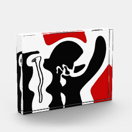 Bloque Para Fotos Cámara de compensación: Resumen negro, blanco y ro