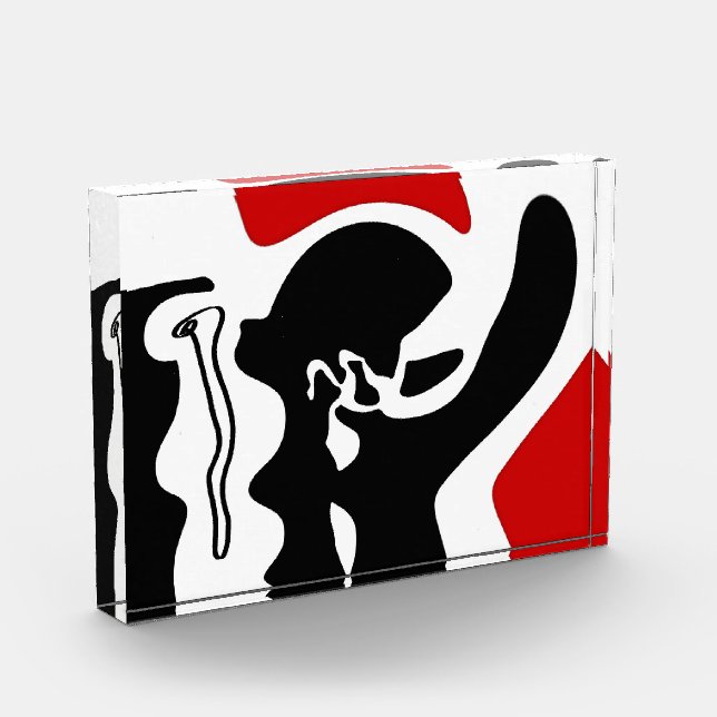 Bloque Para Fotos Cámara de compensación: Resumen negro, blanco y ro (Izquierda)