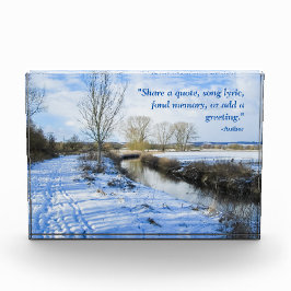 Bloque Para Fotos Caminata de invierno en inglés Riverside - Persona