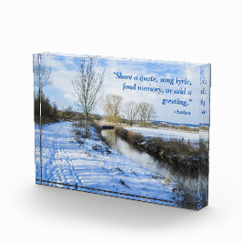 Bloque Para Fotos Caminata de invierno en inglés Riverside - Persona