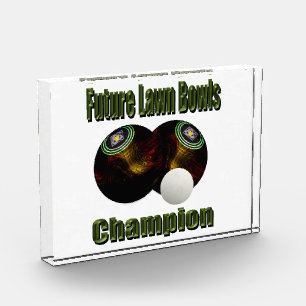 Bloque Para Fotos Campeón del futuro de los bolos de hierba,