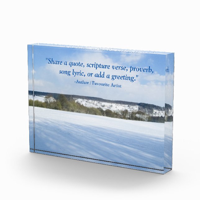 Bloque Para Fotos Campiña inglesa en invierno - Personalizada (Derecha)