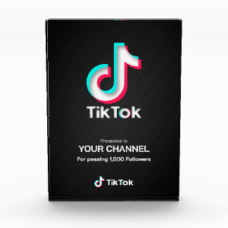 Bloque Para Fotos Canal personalizado del premio TikTok