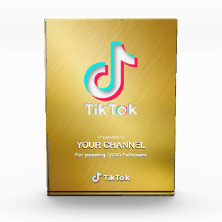Bloque Para Fotos Canal personalizado del premio TikTok