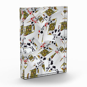 Bloque Para Fotos "Capa Real: Una pila de tarjetas de Kings Poker"