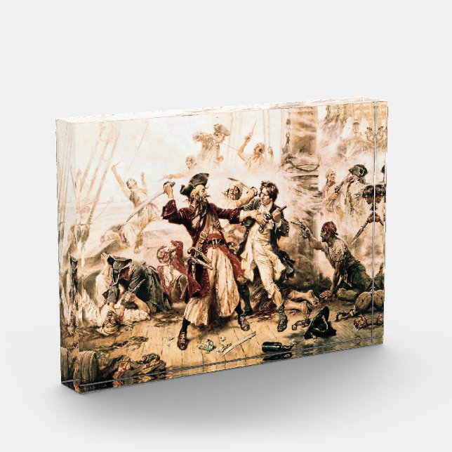 Bloque Para Fotos Captura, barba negra pirata, venganza de la reina  (Izquierda)