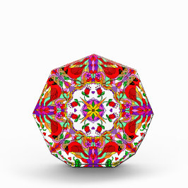 Bloque Para Fotos Cardenal y flores Mandala