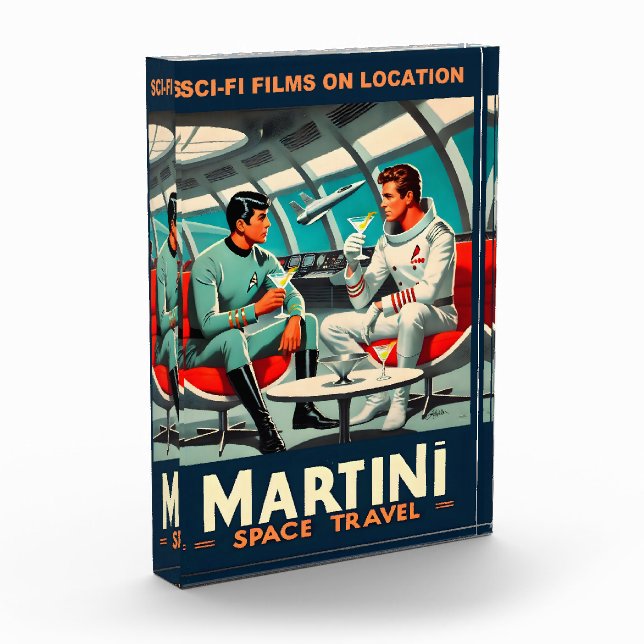 Bloque Para Fotos Cartel de Martini Space Travel sobre películas de  (Izquierda)