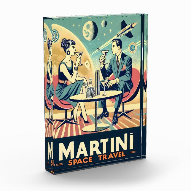 Bloque Para Fotos Carteles de viajes espaciales de Martini (Izquierda)