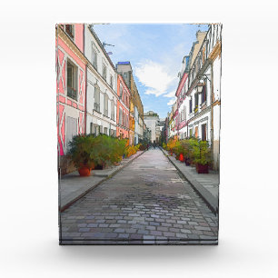 Bloque Para Fotos Casas de colores en la calle Cremieux - París