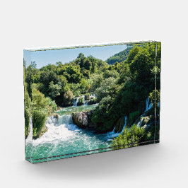 Bloque Para Fotos Cascada en el Parque Nacional Krka - Dalmatia, Cro
