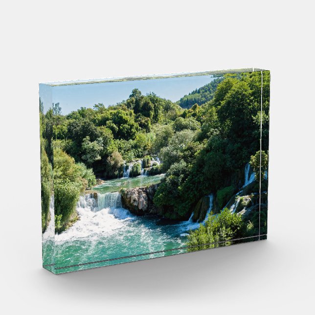 Bloque Para Fotos Cascada en el Parque Nacional Krka - Dalmatia, Cro (Izquierda)