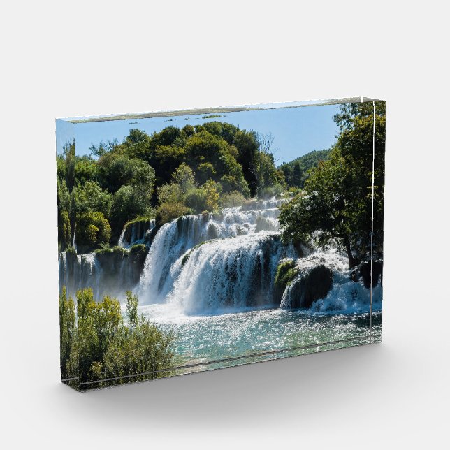 Bloque Para Fotos Cascada en el Parque Nacional Krka - Dalmatia, Cro (Izquierda)