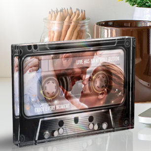 Bloque Para Fotos Cassette De Música Retro Ochties Añadir tu propia