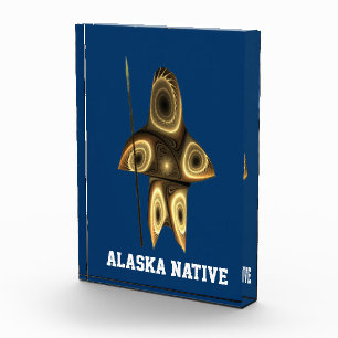 Bloque Para Fotos Cazador inuit fractal - Nativo de Alaska