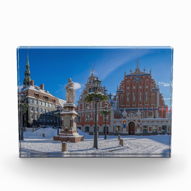 Bloque Para Fotos Centro histórico de Riga, Letonia (Anverso)