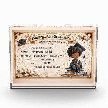 Certificado de graduación de jardín de infancia di