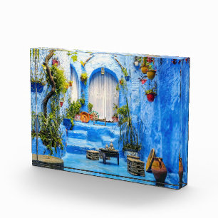 Bloque Para Fotos Chefchaouen Ciudad Azul Marruecos Pintura de petró