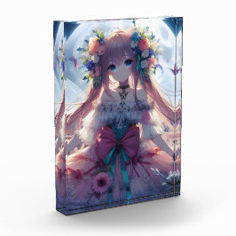 Bloque Para Fotos Chica Anime Flor Luna Hada