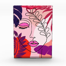 Chica bohemia Línea Arte Estética Rosa