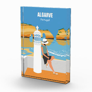 Bloque Para Fotos Chica de playa de Algarve estilo vintage
