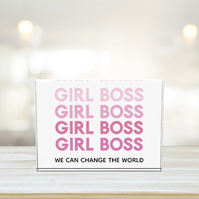Bloque Para Fotos Chica rosa moderno Jefe mejor regalo para Girly (Subido por el creador)