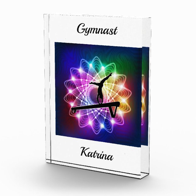 Bloque Para Fotos Chicas Gymnast Balance Beam Personalizado (Derecha)