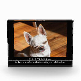 Bloque Para Fotos CHILLAX definition calm relax chihuahua photo text