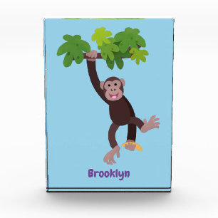 Bloque Para Fotos Chimpancé lindo en personalizado colgante de la ju
