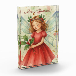 Bloque Para Fotos Christmas Fairy Watercolor Art Holiday