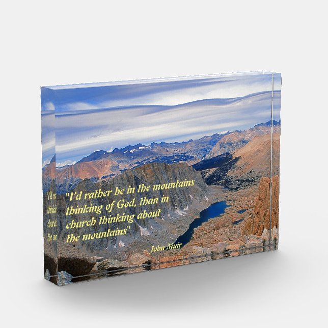 Bloque Para Fotos Cita de John Muir (Izquierda)