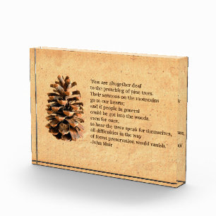 Bloque Para Fotos Cita De Pine Cone Y John Muir