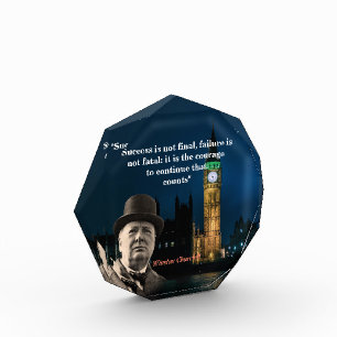 Bloque Para Fotos Cita De Winston Churchill Sobre El Coraje Poster F