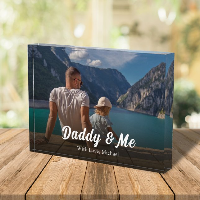 Bloque Para Fotos Cita manuscrita de papi y yo (Custom daddy and me photo block )