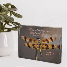 Bloque Para Fotos Cita salvaje y gratuita Dragonfly dorado