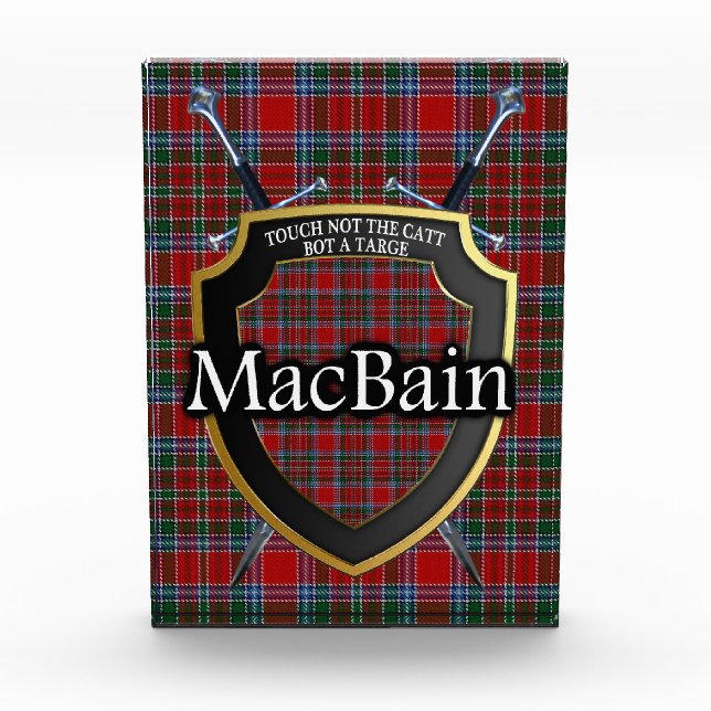 Bloque Para Fotos Clan escocés MacBain Tartan (Anverso)