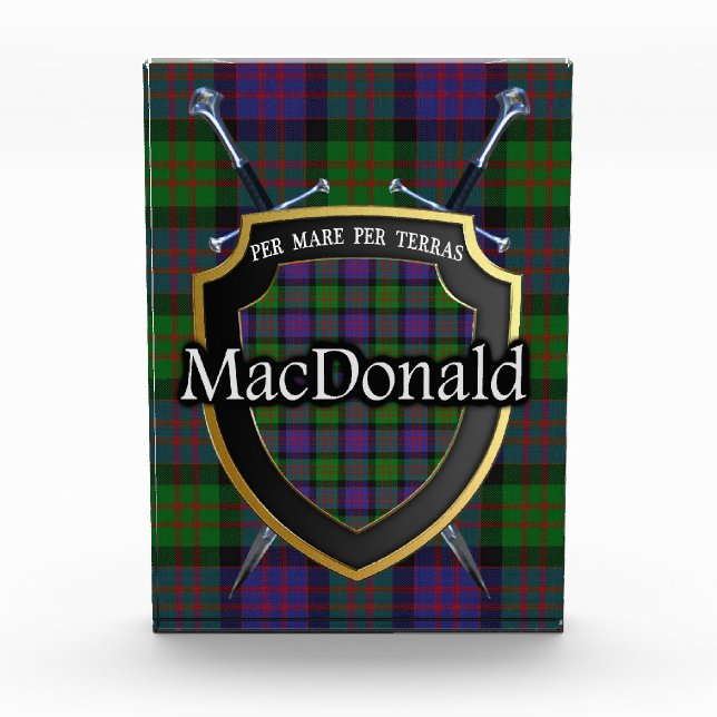 Bloque Para Fotos Clan escocés MacDonald Tartán (Anverso)