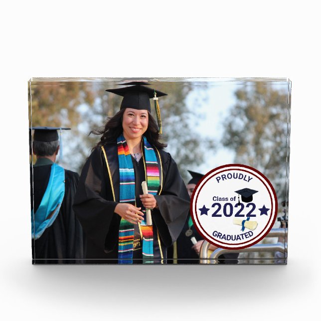 Bloque Para Fotos Clase elegante de año de graduación de 2022 (Anverso)