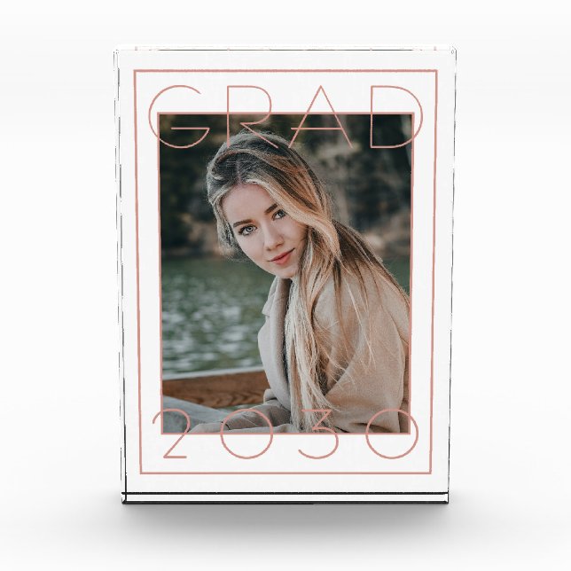 Bloque Para Fotos Classy Photo Personalized Felicitaciones Graduado (Anverso)