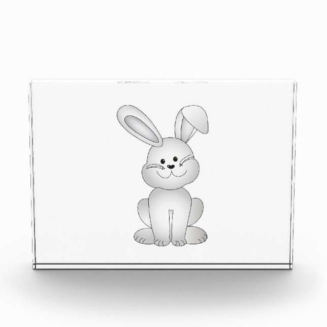 Bloque Para Fotos Clíparte de conejo blanco (Anverso)