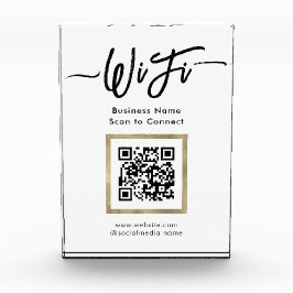 Bloque Para Fotos Código QR de conexión Wi-Fi elegante