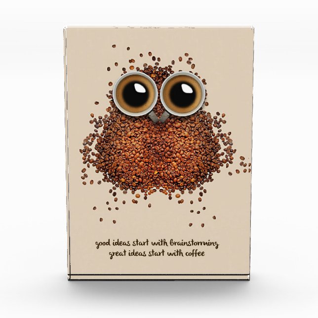 Bloque Para Fotos Coffee Lover Coffee Owl (Anverso)