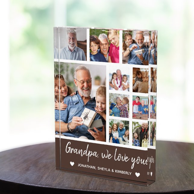 Bloque Para Fotos Collage 10 Photos Grandpa We Love you (Subido por el creador)