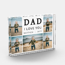 Collage de cuadrícula moderno 'Te quiero papá' de 