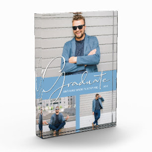 Bloque Para Fotos Collage de graduados de Mod en polvo azul