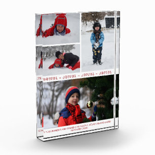 Bloque Para Fotos Collage de la familia fotográfica de Navidades JÓV