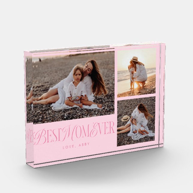 Bloque Para Fotos Collage de la mejor mamá rosada de la historia (Izquierda)