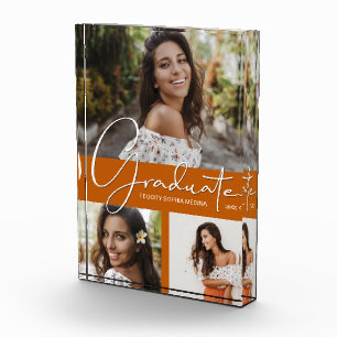 Bloque Para Fotos Collage de moda sobre graduación en Naranja quemad