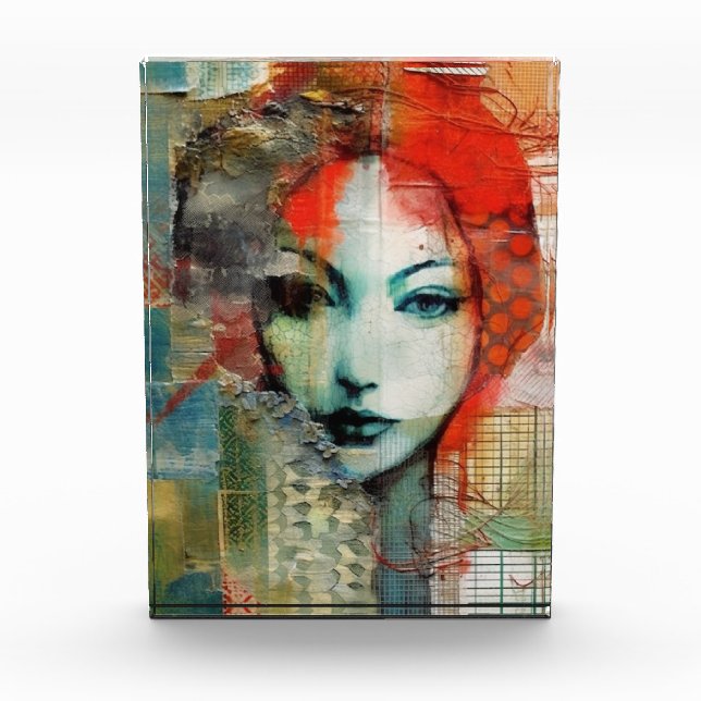 Bloque Para Fotos Collage de mujeres de medios mixtos (Anverso)